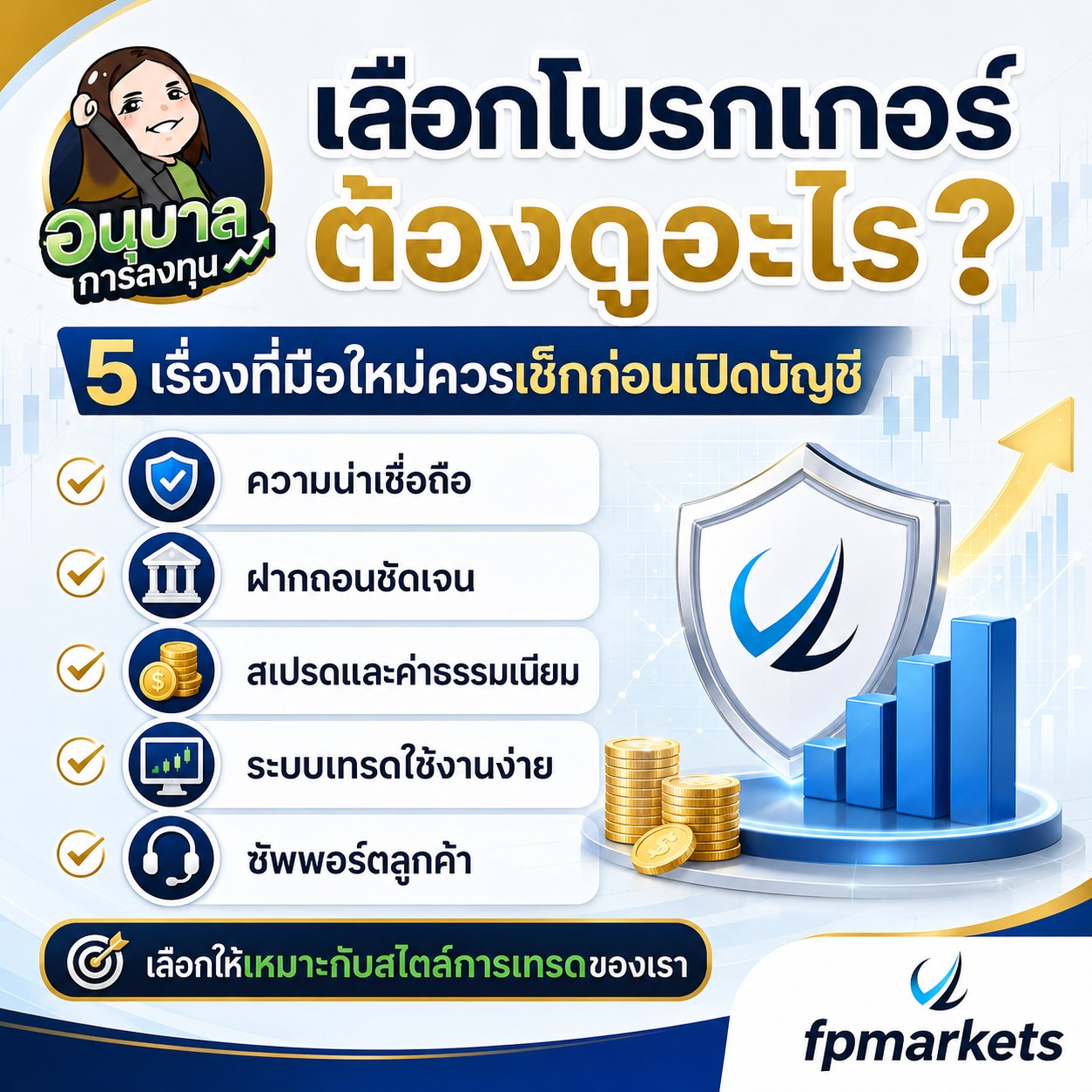 เลือกโบรกเกอร์ต้องดูอะไร?