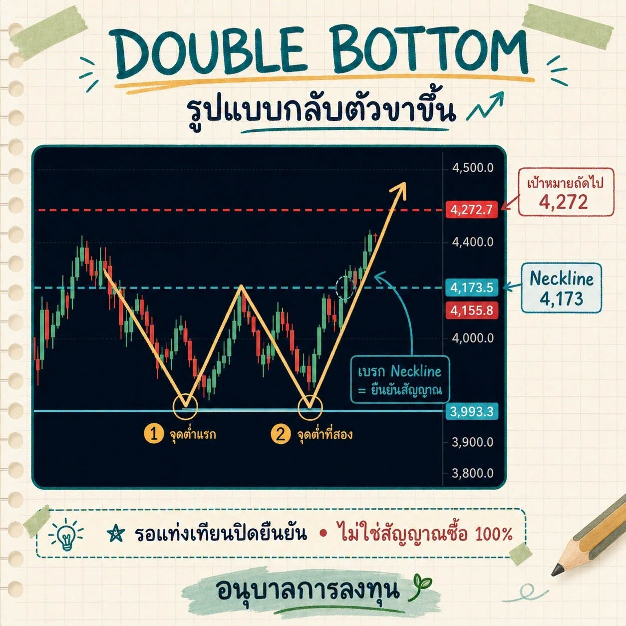 Double Bottom คืออะไร? สังเกตอย่างไรให้ไม่เข้าผิดจังหวะ
